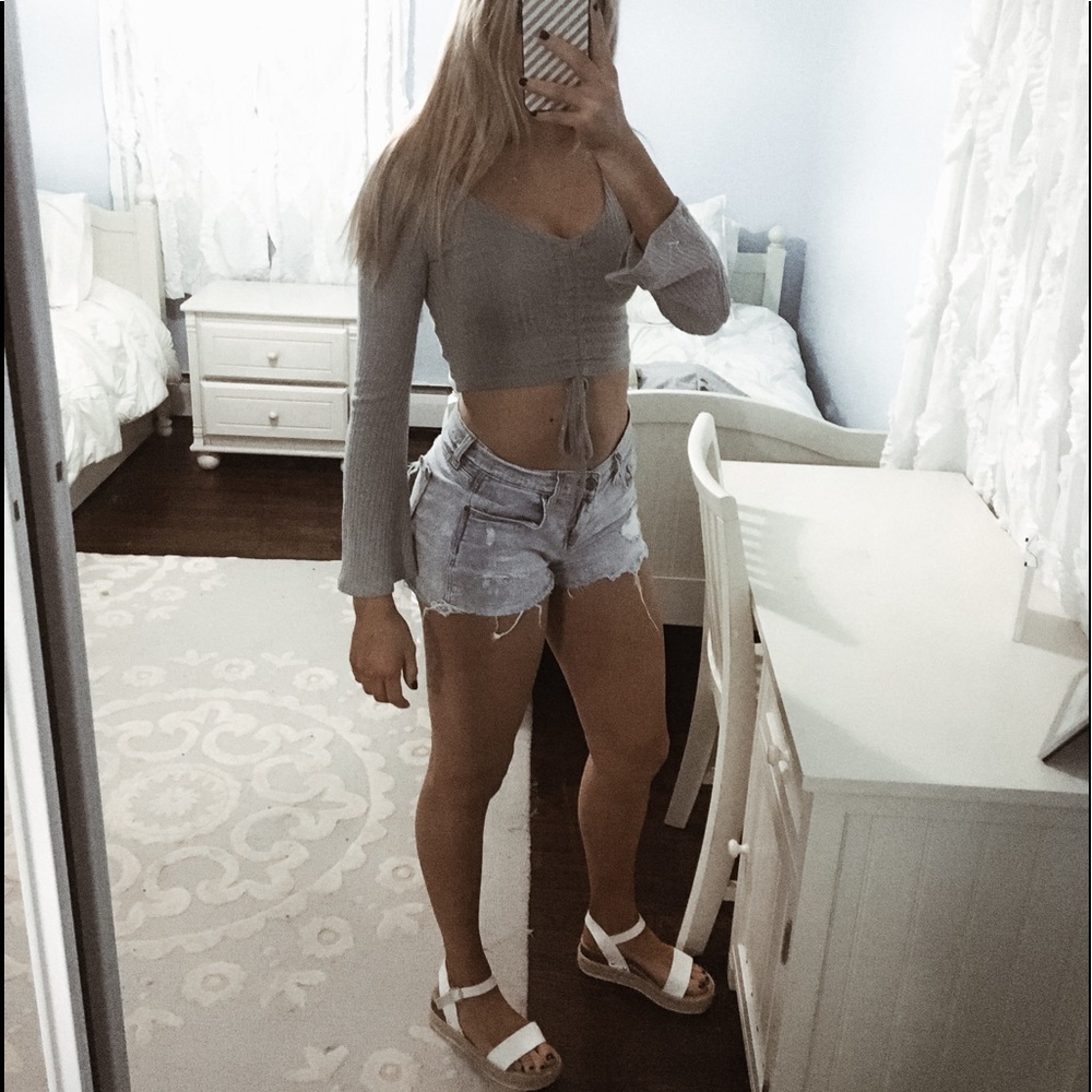 shein gray long sleeved
